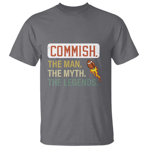 Fantasy Football T Shirt Commish Man Myth Legend TS09 Charcoal Print Your Wear