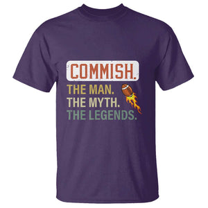 Fantasy Football T Shirt Commish Man Myth Legend TS09 Purple Print Your Wear