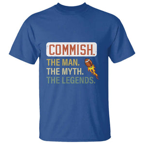 Fantasy Football T Shirt Commish Man Myth Legend TS09 Royal Blue Print Your Wear