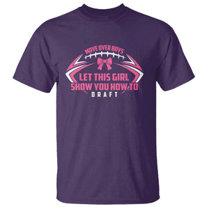 Fantasy Football T Shirt Move Over Boys Let This Girl Show You How To Draft TS09 Purple Print Your Wear