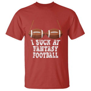 Funny I Suck At Fantasy Football Loser Bikini T Shirt TS09 Red Print Your Wear