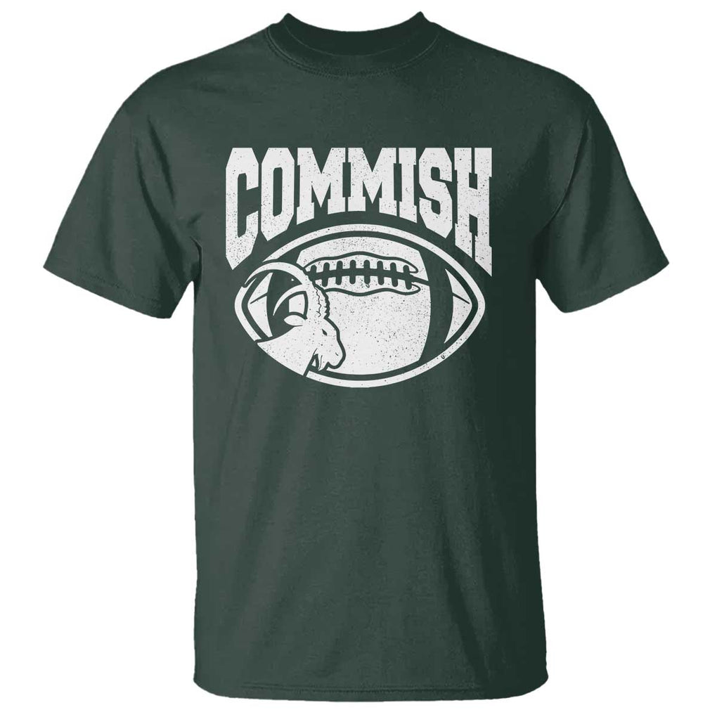 Fantasy Football Goat Commish T Shirt TS09 Dark Forest Green Print Your Wear
