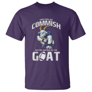 Fantasy Football T Shirt They Call Me Commish But You Can Call Me The Goat TS09 Purple Print Your Wear