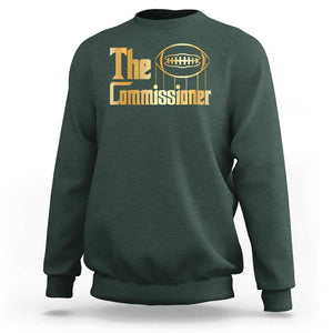 Fantasy Football The Commissioner Sweatshirt TS09 Dark Forest Green Print Your Wear