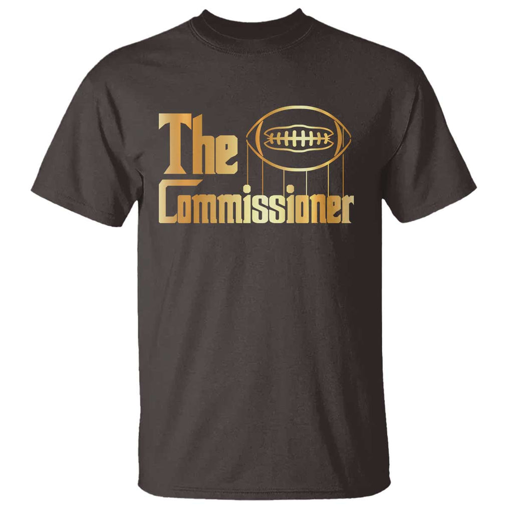Fantasy Football The Commissioner T Shirt TS09 Dark Chocolate Print Your Wear