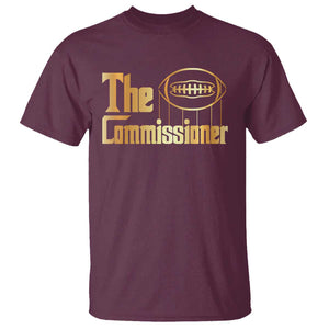 Fantasy Football The Commissioner T Shirt TS09 Maroon Print Your Wear