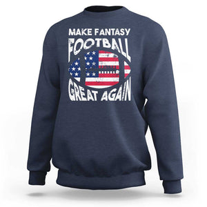 Make Fantasy Football Great Again Sweatshirt TS09 Navy Print Your Wear