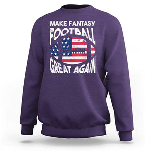 Make Fantasy Football Great Again Sweatshirt TS09 Purple Print Your Wear