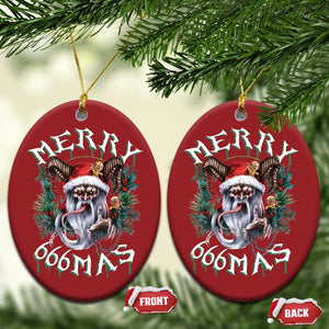 Anti Xmas Christmas Ornament Merry 666Mas Satan Creepy Christmas TS09 Oval Red Print Your Wear