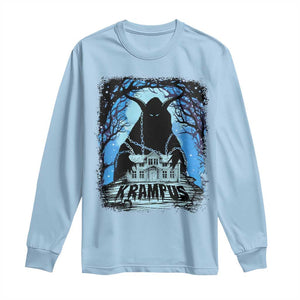 Dark Gothic Christmas Krampus Long Sleeve Shirt TS09 Light Blue Print Your Wear