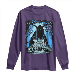 Dark Gothic Christmas Krampus Long Sleeve Shirt TS09 Purple Print Your Wear