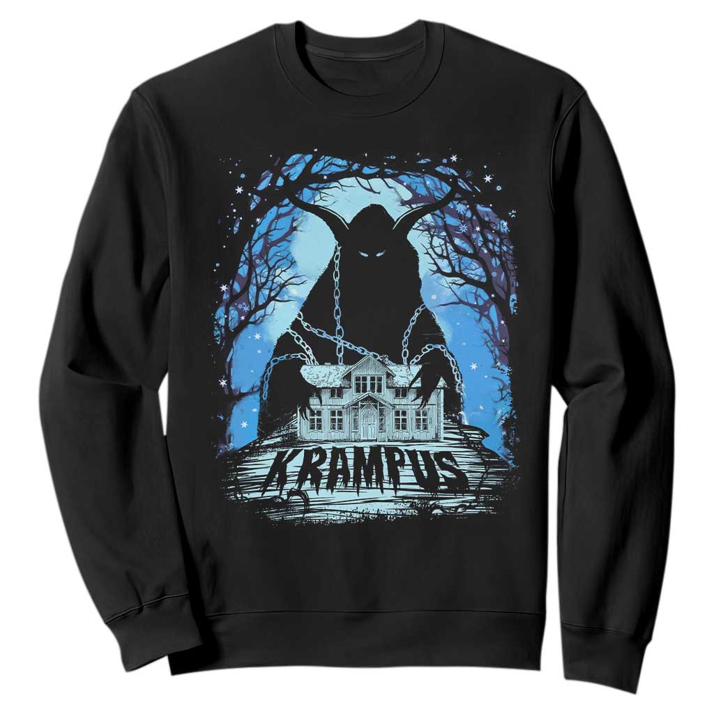 Dark Gothic Christmas Krampus Sweatshirt TS09 Black Print Your Wear