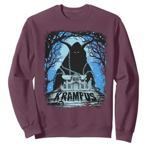 Dark Gothic Christmas Krampus Sweatshirt TS09 Maroon Print Your Wear