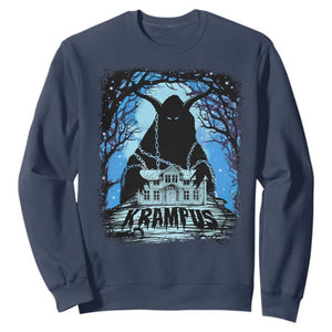 Dark Gothic Christmas Krampus Sweatshirt TS09 Navy Print Your Wear