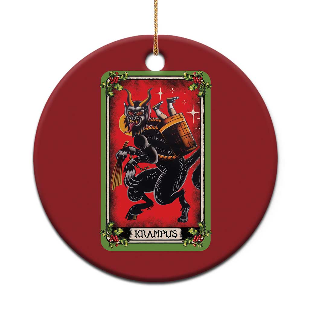 Xmas Krampus Christmas Ornament American Traditional Tarot Card TS09 Print Your Wear