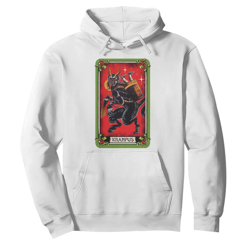 Christmas Krampus Hoodie American Traditional Tarot Card TS09 White Print Your Wear