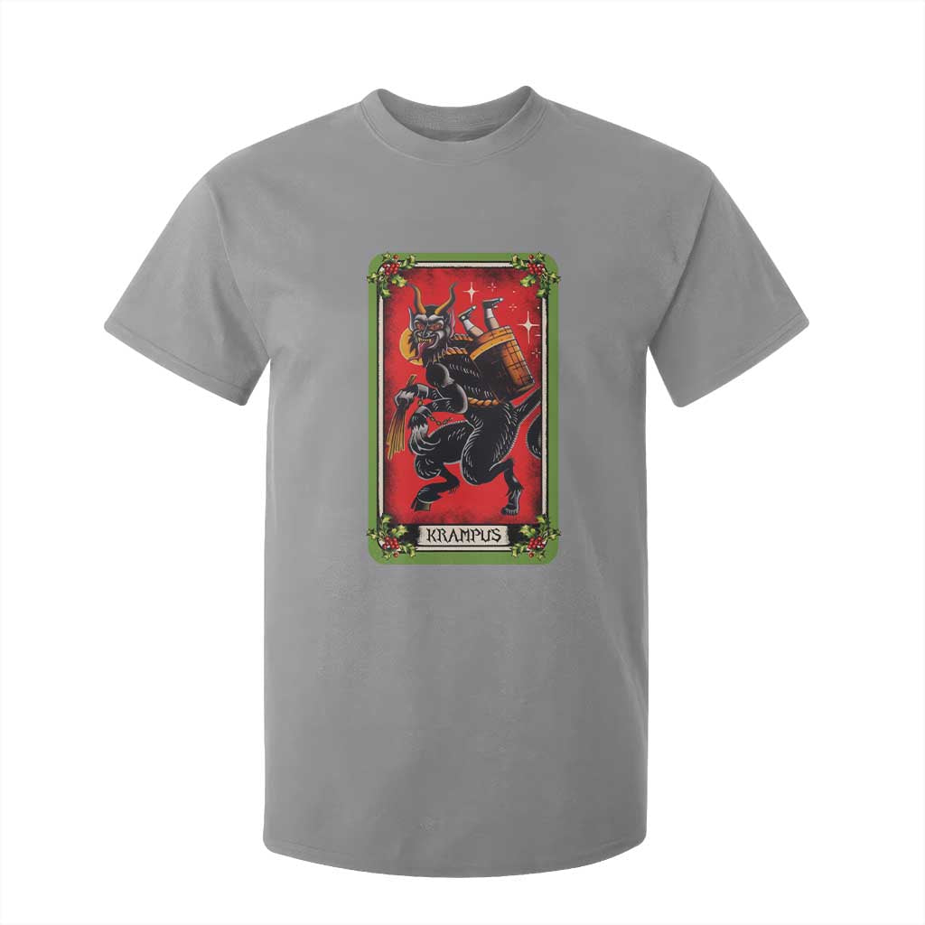 Christmas Krampus T Shirt For Kid American Traditional Tarot Card TS09 Sport Gray Print Your Wear