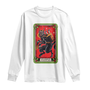 Christmas Krampus Long Sleeve Shirt American Traditional Tarot Card TS09 White Print Your Wear