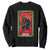 Christmas Krampus Sweatshirt American Traditional Tarot Card TS09 Black Print Your Wear