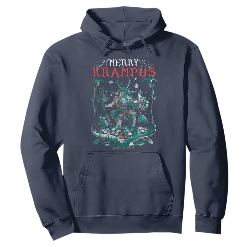 Horror Christmas Merry Krampus Hoodie TS09 Navy Print Your Wear
