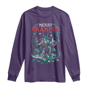 Horror Christmas Merry Krampus Long Sleeve Shirt TS09 Purple Print Your Wear