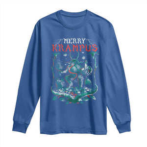 Horror Christmas Merry Krampus Long Sleeve Shirt TS09 Royal Blue Print Your Wear