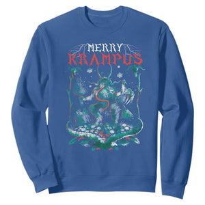 Horror Christmas Merry Krampus Sweatshirt TS09 Royal Blue Print Your Wear