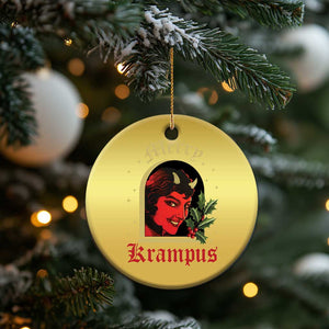 Horror Christmas Female Krampus Christmas Ornament TS09 Print Your Wear