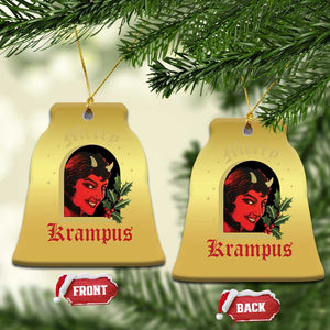 Horror Christmas Female Krampus Christmas Ornament TS09 Bell Flake Gold Print Your Wear