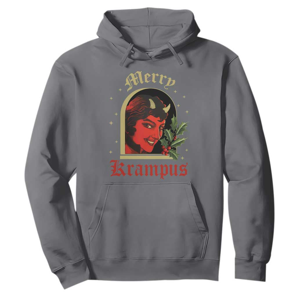 Horror Christmas Female Krampus Hoodie TS09 Charcoal Print Your Wear