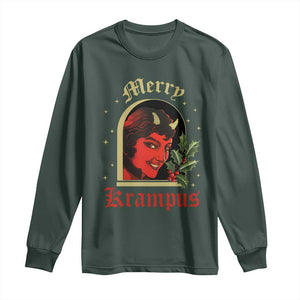 Horror Christmas Female Krampus Long Sleeve Shirt TS09 Dark Forest Green Print Your Wear