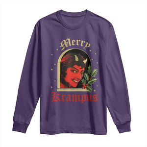 Horror Christmas Female Krampus Long Sleeve Shirt TS09 Purple Print Your Wear