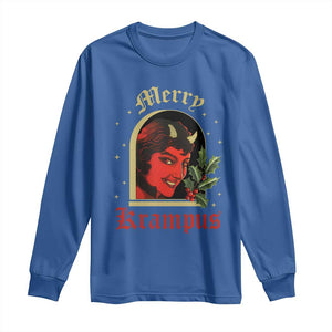 Horror Christmas Female Krampus Long Sleeve Shirt TS09 Royal Blue Print Your Wear