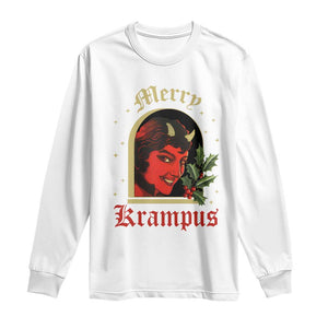 Horror Christmas Female Krampus Long Sleeve Shirt TS09 White Print Your Wear