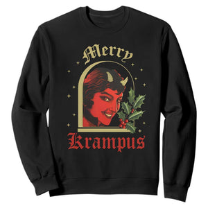 Horror Christmas Female Krampus Sweatshirt TS09 Black Print Your Wear