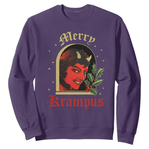 Horror Christmas Female Krampus Sweatshirt TS09 Purple Print Your Wear