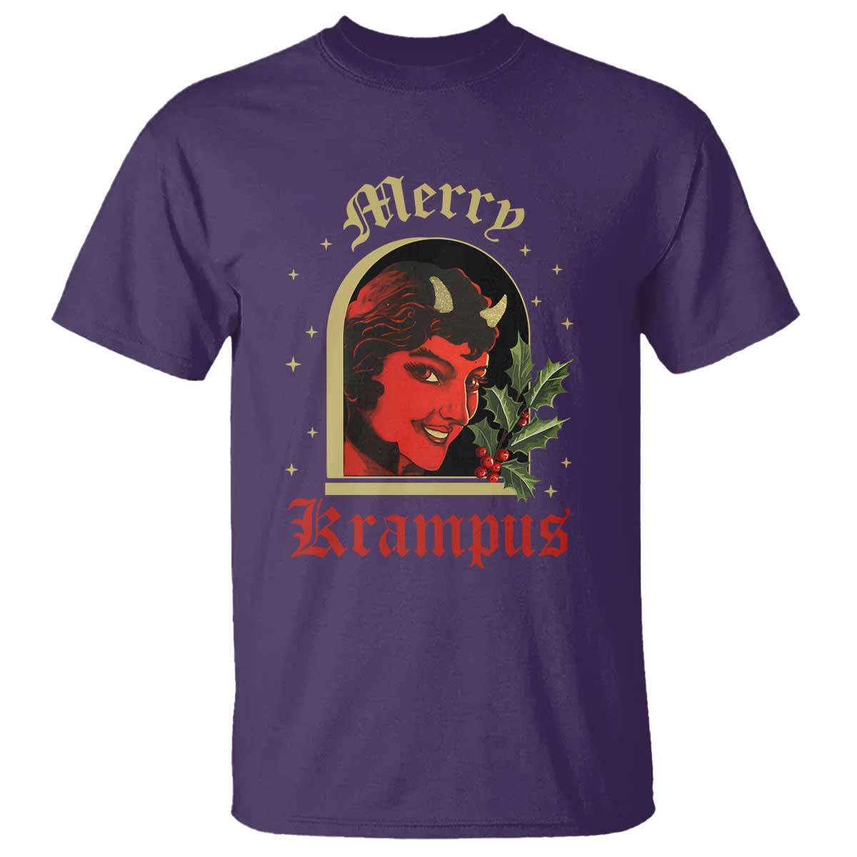 Horror Christmas Female Krampus T Shirt TS09 Purple Print Your Wear