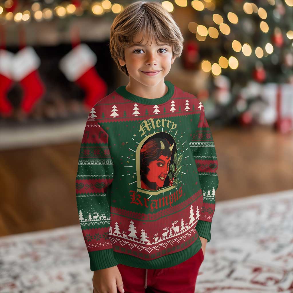 Horror Christmas Female Krampus Ugly Christmas Sweater TS09 Christmas Print Your Wear