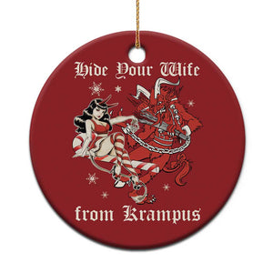 Funny Xmas Christmas Ornament Hide Your Wife From Krampus TS09 Print Your Wear