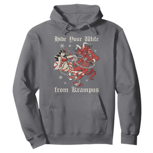Funny Christmas Hoodie Hide Your Wife From Krampus TS09 Charcoal Print Your Wear