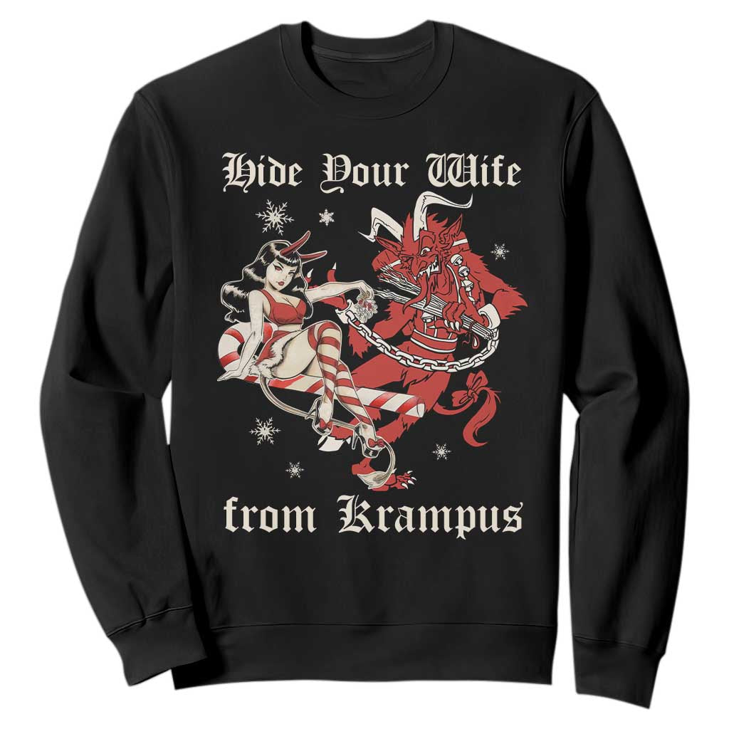 NWT Too Fast KEEPIN sale UP WITH KRAMPUS CHRISTMAS SWEATSHIRT