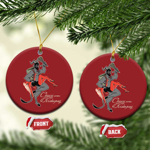 Funny Christmas Gruss Vom Krampus Christmas Ornament TS09 Circle Red Print Your Wear