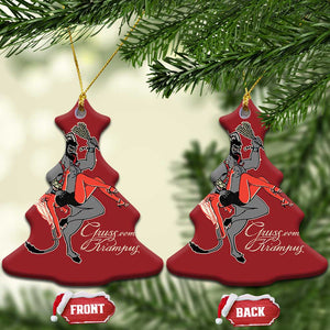 Funny Christmas Gruss Vom Krampus Christmas Ornament TS09 Christmas Tree Red Print Your Wear