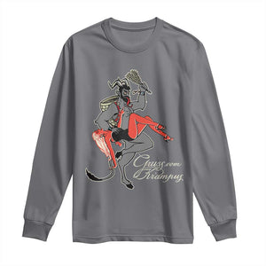 Funny Christmas Gruss Vom Krampus Long Sleeve Shirt TS09 Charcoal Print Your Wear