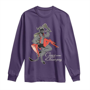 Funny Christmas Gruss Vom Krampus Long Sleeve Shirt TS09 Purple Print Your Wear