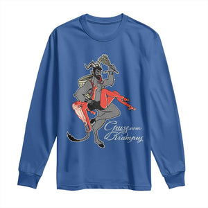 Funny Christmas Gruss Vom Krampus Long Sleeve Shirt TS09 Royal Blue Print Your Wear