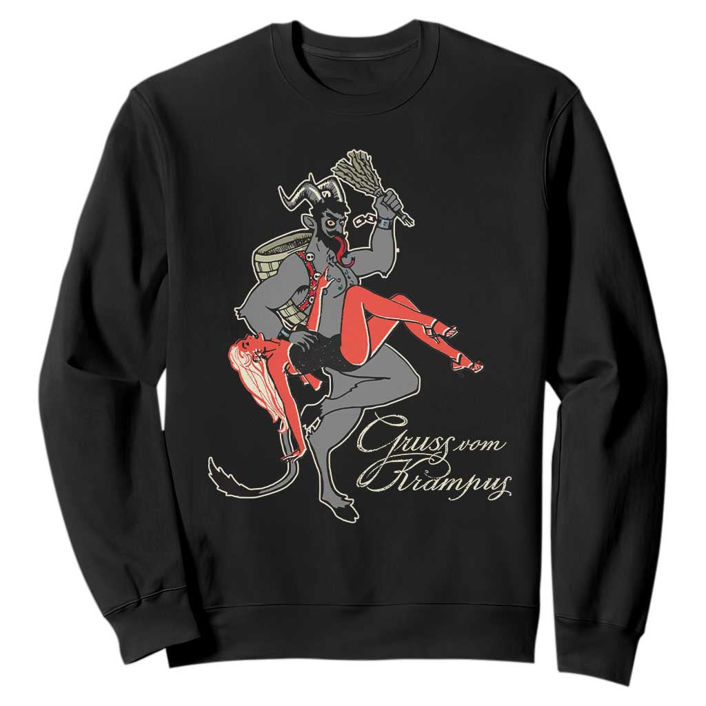 NWT Too Fast KEEPIN sale UP WITH KRAMPUS CHRISTMAS SWEATSHIRT