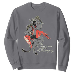 Funny Christmas Gruss Vom Krampus Sweatshirt TS09 Charcoal Print Your Wear