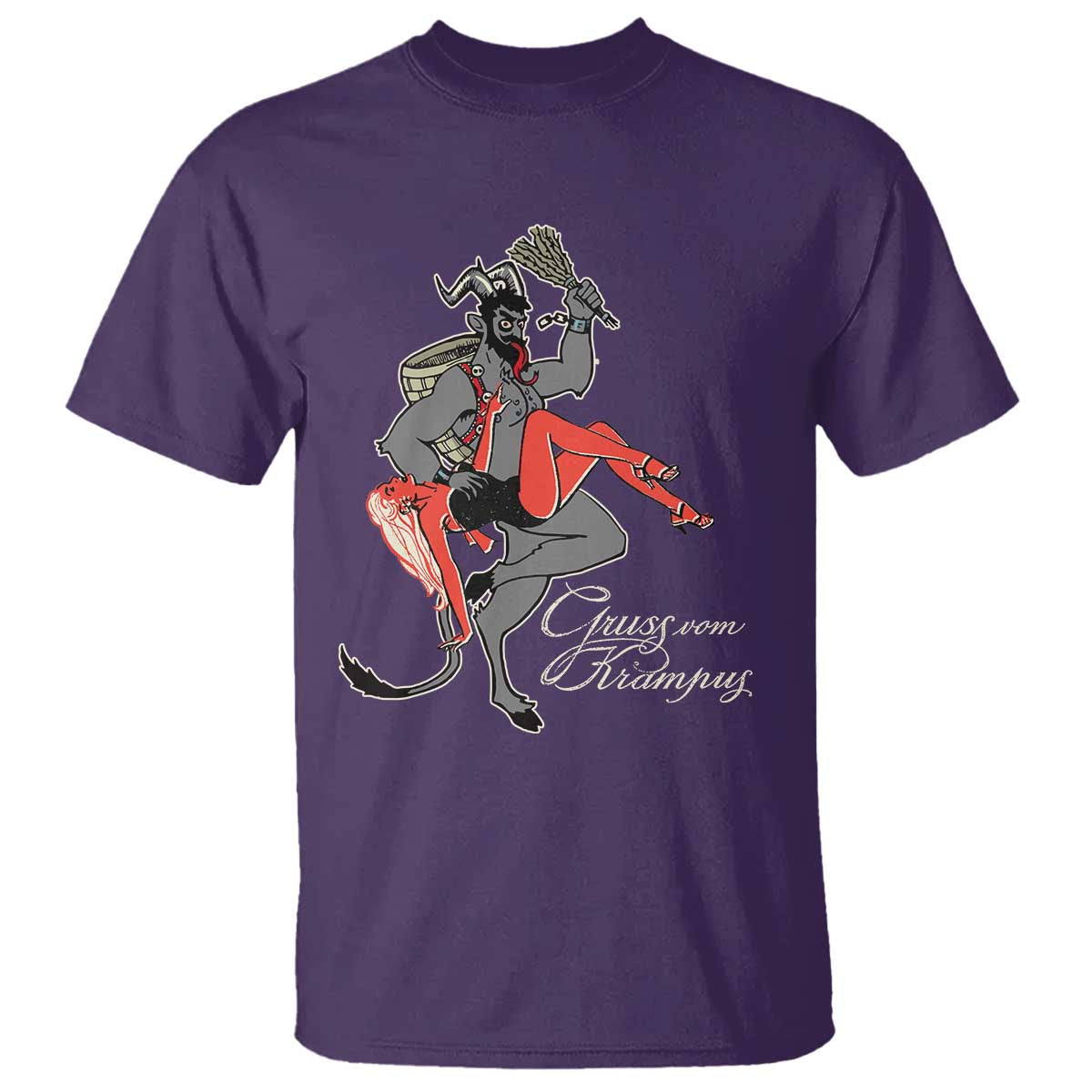 Funny Christmas Gruss Vom Krampus T Shirt TS09 Purple Print Your Wear