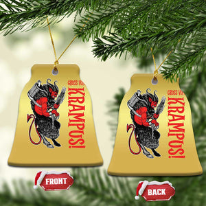 Horror Christmas Gruss Vom Krampus Christmas Ornament TS09 Bell Flake Gold Print Your Wear